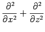 $\displaystyle \DP[2]{}{x} + \DP[2]{}{z}$