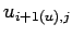 $\displaystyle u _{i+1(u),j}$