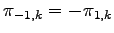 $\displaystyle \pi_{-1,k} = - \pi_{1,k}$